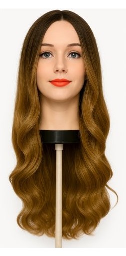 Perucă de înaltă calitate pentru femei - maro 70 cm